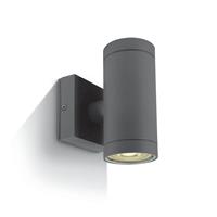 ONE Light GU10 Outdoor Cylinders - buiten wandverlichting - Ø 6,5 x 14,2 cm - IP54 - antraciet