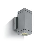 ONE Light GU10 Outdoor Cubes - buiten wandverlichting - 6,3 x 6,3 x 15,4 cm - IP54 - grijs