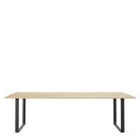 Muuto 70/70 Eettafel Massief Eiken - Zwart/255x108