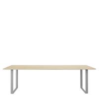 Muuto 70/70 Eettafel Massief Eiken - Grijs/255x108