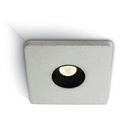 ONE Light Cement Look Recessed - inbouwspot - 90 x 90 mm, Ø 72 mm inbouwmaat - 4,5W LED incl. - grijs