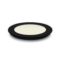 ONE Light Round Recessed Panel - Ø 17,3 x 2,2 cm - 12W LED incl. - IP40 - zwart - witte lichtkleur