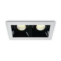 ONE Light Medium Shop Square Boxes - inbouwspot - 115 x 62 mm, 108 x 57 mm inbouwmaat - 2 x 6,5W dimbare LED incl. - wit