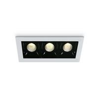 ONE Light Shop Square Boxes - inbouwspot - 106 x 45 mm, 97 x 36 mm inbouwmaat - 3 x 2W dimbare LED incl. - wit