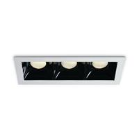 ONE Light Shop Square Boxes - inbouwspot - 157 x 62 mm, 150 x 57 mm inbouwmaat - 3 x 6,5W dimbare LED incl. - wit