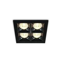 ONE Light Mirror Square Boxes - inbouwspot - 93 x 93 mm, 85 x 85 mm inbouwmaat - 16W LED incl. - zwart