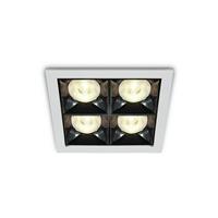 ONE Light Mirror Square Boxes - inbouwspot - 93 x 93 mm, 85 x 85 mm inbouwmaat - 16W LED incl. - wit