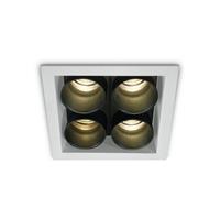 ONE Light Dark Light Tubes - inbouwspot - 77 x 77 mm, 68 x 68 mm inbouwmaat - 10W LED incl. - wit