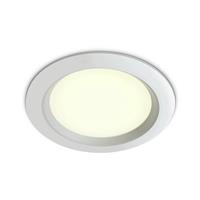 ONE Light Budget Downlight Range - inbouwspot - Ø 160 mm, Ø 130 mm inbouwmaat - 15W LED incl. - wit - warm witte lichtkleur