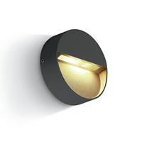 ONE Light Round Indoor/Outdoor Wall Dark Lights - buiten wandverlichting - Ø 10 x 3 cm - 3W LED incl. - IP54 - antraciet