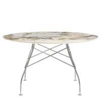 Kartell Glossy Eettafel Marmer Rond - Chrome / Symphonie