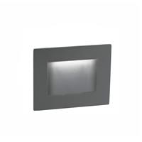 Nova Luce Krypton - inbouw wandverlichting - 8 x 7 x 8 cm - 3W LED incl. - IP54 - donkergrijs