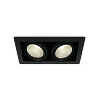 ONE Light COB Box Type Shop - inbouwspot - 350 x 185 mm, 320 x 160 mm inbouwmaat - 2 x 30W LED incl. - zwart - witte lichtkleur