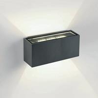 ONE Light Outdoor Wall Up & Down Lights - buiten wandverlichting - 18 x 7 x 6,5 cm - 2 x 6W LED incl. - IP54 - antraciet