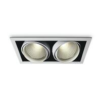 ONE Light COB Square Downlights - inbouwspot - 340 x 185 mm, 320 x 165 mm inbouwmaat - 2 x 40W LED incl. - wit