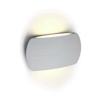 ONE Light Outdoor Slim Oval Range - buiten wandverlichting - 20 x 11 x 5,2 cm - 2 x 6W LED incl. - IP54 - wit