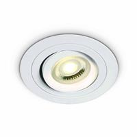 ONE Light Dual Ring GU10 Range - inbouwspot - Ø 92 mm, Ø 80 mm inbouwmaat - wit