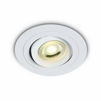 ONE Light Dual Ring Range - inbouwspot - Ø 92 mm, Ø 80 mm inbouwmaat - wit