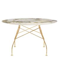 Kartell Glossy Eettafel Marmer Rond - Goud / Symphonie