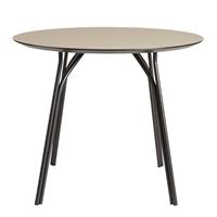 WOUD Tree Eettafel Rond - Beige/Zwart Ø90x74