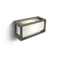 ONE Light Outdoor E27 Square - buiten wandverlichting - 25 x 9,5 x 12,5 cm - IP54 - grijs