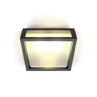 ONE Light Outdoor E27 Square - buiten plafond/wandverlichting - 25 x 25 x 9,5 cm - IP54 - antraciet