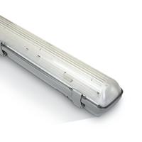 ONE Light IP65 Range For T8 LED Tubes - buiten plafond/wandverlichting - 126,5 x 8 x 7 cm - IP65 - grijs