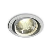 ONE Light COB Round Downlights - inbouwspot - Ø 134 mm, Ø 120 mm inbouwmaat - 50W LED incl. - wit - warm witte lichtkleur