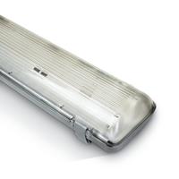 ONE Light IP65 Range For T8 LED Tubes - buiten plafond/wandverlichting - 65,5 x 11 x 8 cm - IP65 - grijs