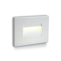 ONE Light Outdoor Dark Light Wall Recessed - inbouw wandverlichting - 10,7 x 6,5 x 7,5 cm - 3,6W LED incl. - IP65 - wit