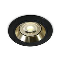 ONE Light Dark Light Dual Ring - inbouwspot - Ø 92 mm, Ø 78 mm inbouwmaat - zwart en goud