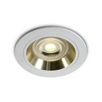 ONE Light Dark Light Dual Ring - inbouwspot - Ø 92 mm, Ø 78 mm inbouwmaat - wit en goud