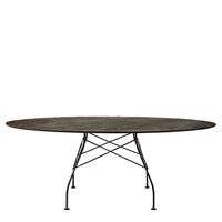 Kartell Glossy Eettafel Marmer Ovaal - Zwart / Aged Bronze