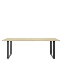 Muuto 70/70 Eettafel Massief Eiken - Zwart/225x90