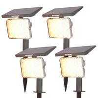 HOFTRONIC™ 4x Eagle LED Solar Tuinspot Prikspot Dual Color IP65 Spatwaterdicht