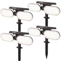 HOFTRONIC™ 4x Solar LED Prikspot Pato PIR met bewegingssensor 6000K daglicht wit