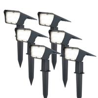 HOFTRONIC™ 6x Odessa LED Solar Tuinspot Prikspot 6000K daglicht wit IP65 Spatwaterdicht