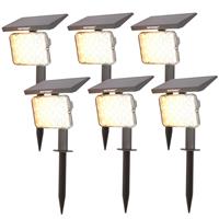 HOFTRONIC™ 6x Eagle LED Solar Tuinspot Prikspot Dual Color IP65 Spatwaterdicht