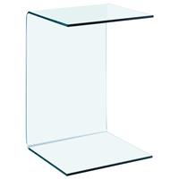 vidaXL Bijzettafel 40x40x60 cm gehard glas