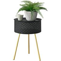 [EN.CASA] Beistelltisch Forshaga Schwarz-Gold 50x35cm