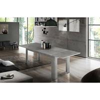 DMORA Ausziehbarer Esstisch, Made in Italy, Moderner Tisch mit Verlängerungen, Ausziehbare Konsole, 140 / 190x90h75 cm, Farbe Aschgrau - 