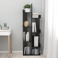 vidaXL Bücherregal Schwarz 48x25,5x140 cm Spanplatte 