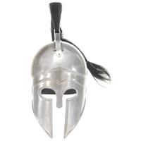 VIDAXL Griechischer Krieger-Helm Antik Replik für LARP Silbern Stahl