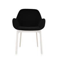 Kartell Clap Stühle  Gestellfarbe: weiss Bezu schwarz Solid Colour