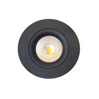 Artdelight Venice 2108 - inbouwspot - Ø 80 mm, Ø 68 mm inbouwmaat - 8W dimbare LED incl. IP44 - zwart