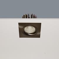 Artdelight Venice 2508 - inbouwspot - 80 x 80 mm, Ø 68 mm inbouwmaat - 8W dimbare LED incl. IP44 - mat staal