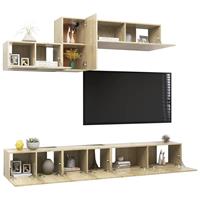 vidaXL TV-Schrank 6-tlg. TV-Schrank-Set Sonoma-Eiche Holzwerkstoff (6-St)