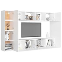 VIDAXL 8-tlg. Tv-schrank-set Weiß Spanplatte