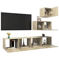 VIDAXL 4-tlg. Tv-schrank-set Sonoma-eiche Spanplatte