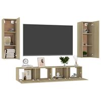 VIDAXL 4-tlg. Tv-schrank-set Sonoma-eiche Spanplatte